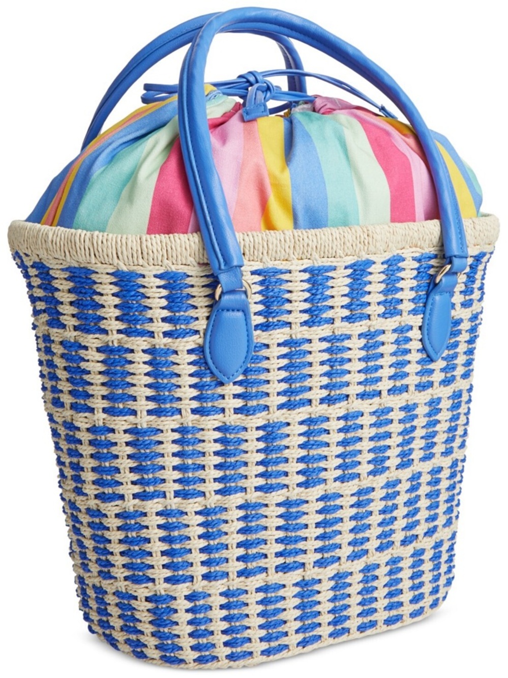 ON 34th Isabellaa Drawstring Wicker Tote NWT
